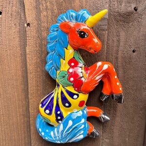 Colorful Talavera  Unicorn Wall Decor